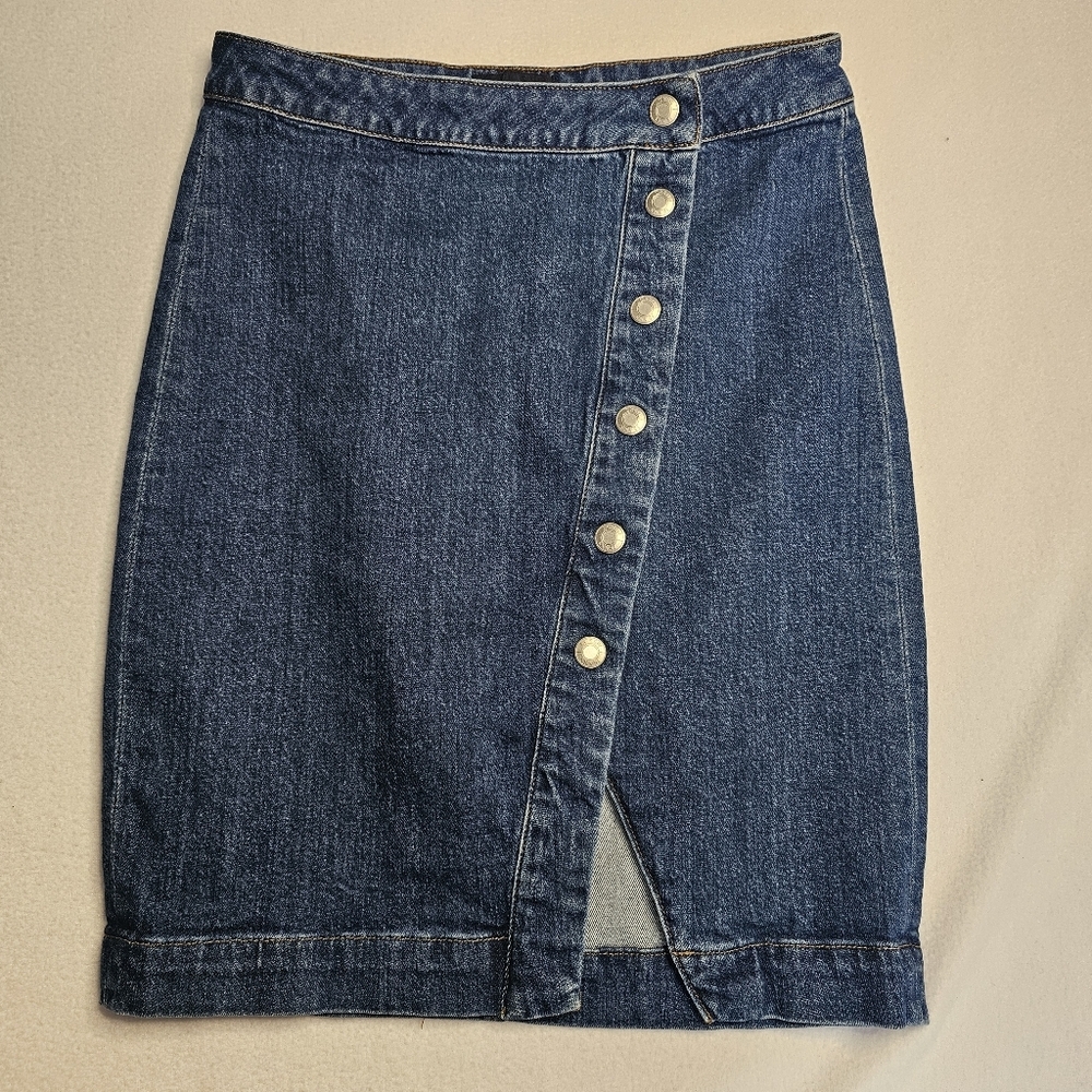 J.crew‎ Jeans Denim Button-Front Skirt size 27